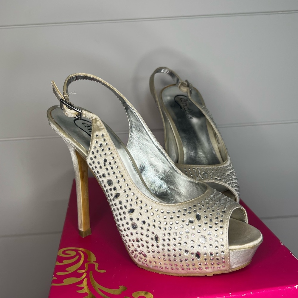 Candie’s Rhinestone platform heel